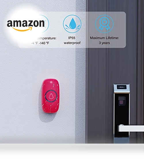 Wireless Doorbell with 58 Chimes, Adjustable Volume, 1000Ft Range — Push Buttons, SECRUI