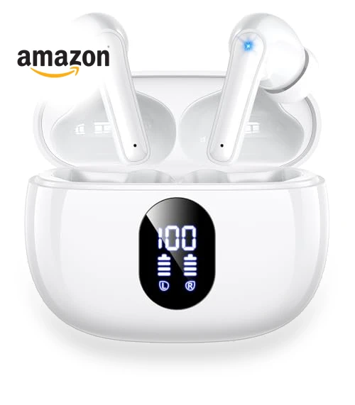 Wireless Earbuds with Big Bass Stereo Sound — In-Ear Headphones, ZZU