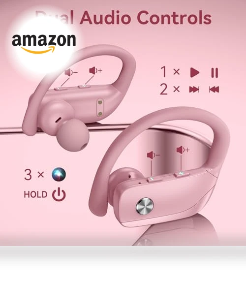 Wireless Earbuds with LED Display — In-Ear Headphones, BMANI