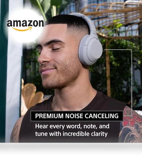 Wireless Premium Noise Canceling Overhead Headphones with Mic — In-Ear Headphones, Sony