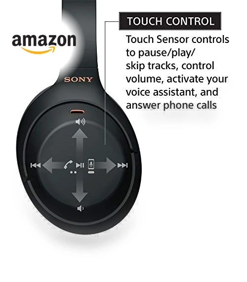 Wireless Premium Noise Canceling Overhead Headphones with Mic — In-Ear Headphones, Sony