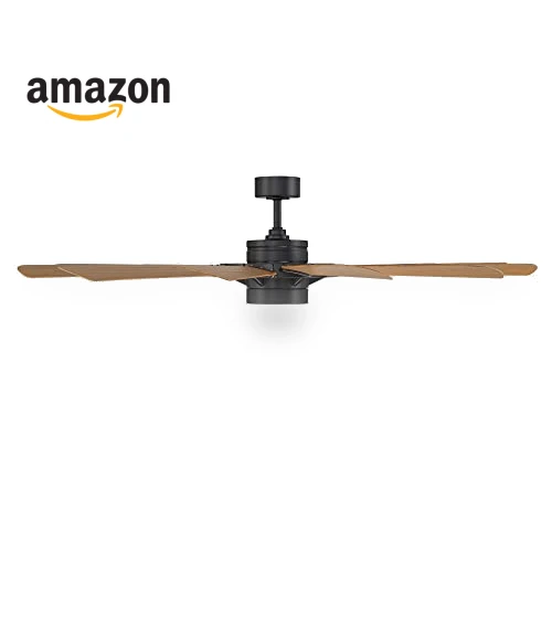 12-Blade Smart Home Ceiling Fan with LED Light Kit — Ceiling Fan Wall Controls, WAC Lighting