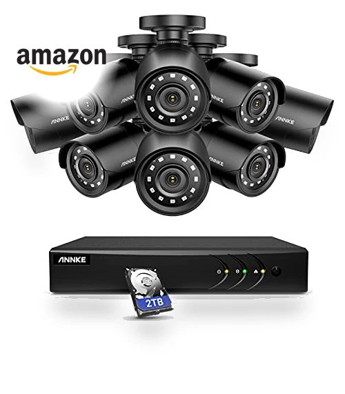 16CH 3K Lite FHD AI Surveillance Security Camera System — Smart Home Security, Annke