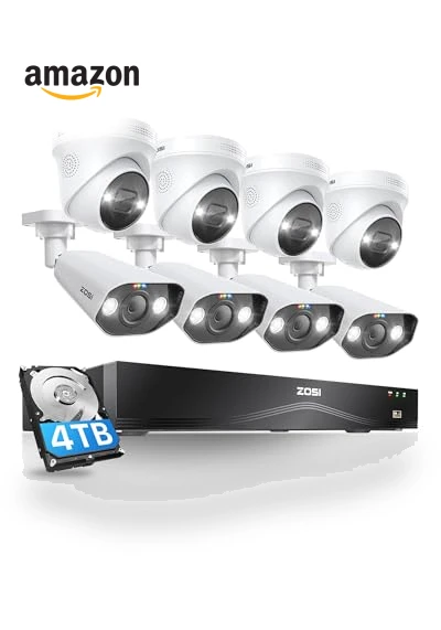 16CH 4K PoE Security Camera System — Smart Home Security, ZOSI