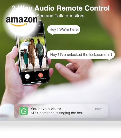 3 in 1 Smart Door Lock with Fingerprint, WiFi Keyless Entry, and 2K HD Camera — Smart Home Security, GHome Smart