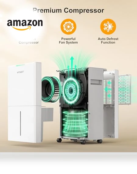 4000 sq.ft Dehumidifier — Air Moisture Control, Wpsoert