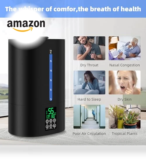 6L Humidifiers for Bedroom Large Room Home — Air Moisturizers, Coolfiqu