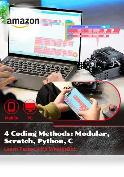 Coding & Remote Control Robot Kit for Kids — Interactive Figures & Robots, Whalesbot