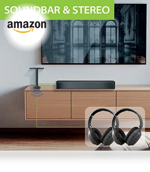 Dual Wireless Headphones for TV Watching — Over-Ear Headphones, Avantree
