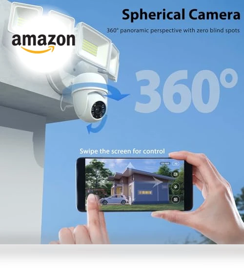 Floodlight Camera Outdoor — Smart Home Security, iMaihom