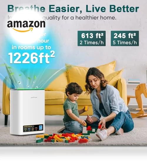 HEPA Air Purifier for Home Large Rooms — Activated Carbon Air Purifiers, Jafända