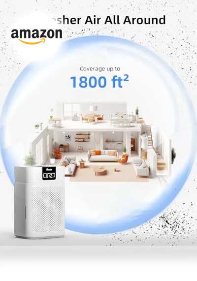Home Air Purifier for Large Room — Activated Carbon Air Purifiers, VEWIOR