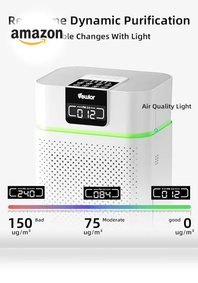 Home Air Purifier for Large Room — Activated Carbon Air Purifiers, VEWIOR
