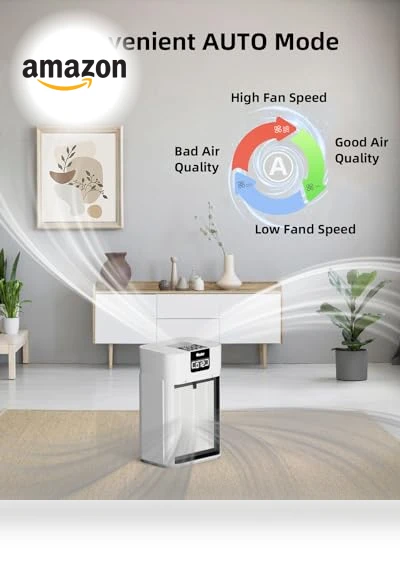 Home Air Purifier for Large Room — Activated Carbon Air Purifiers, VEWIOR