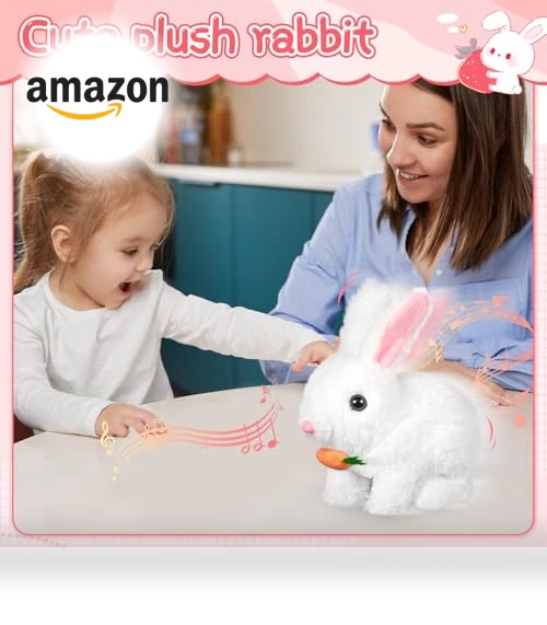 Interactive Realistic Bunny Toy — Plushies, Jiaarjia