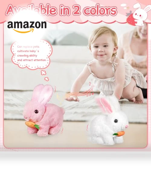 Interactive Realistic Bunny Toy — Plushies, Jiaarjia
