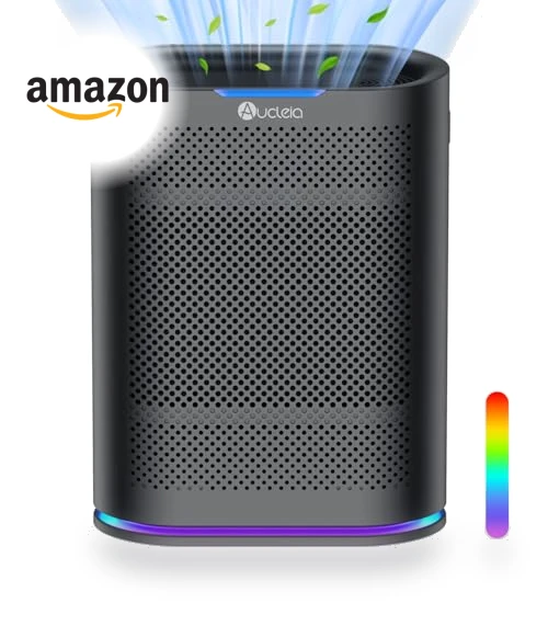 Large Room Air Purifier with Air Quality Monitor & Aromatherapy — Activated Carbon Air Purifiers, Aucleia