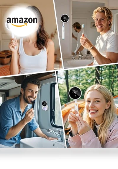LED Smart Screen UV Toothbrush Cleaner Holder — Toothbrush Holders, Temracha