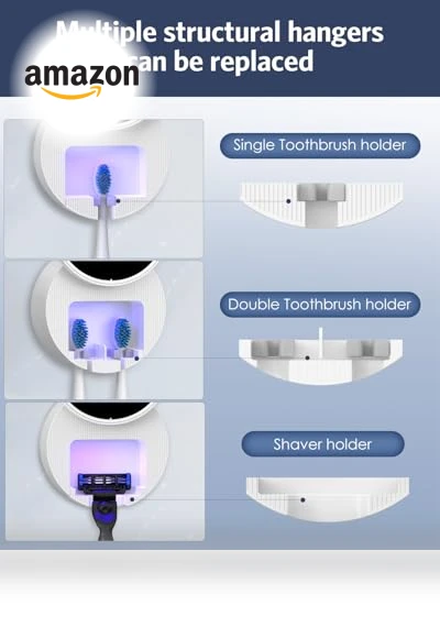 LED Smart Screen UV Toothbrush Cleaner Holder — Toothbrush Holders, Temracha