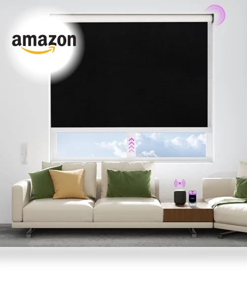 Motorized Blinds with Remote - Blackout Smart Roller Shades — Roller, Astomi