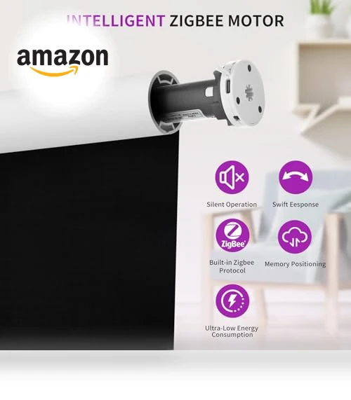 Motorized Blinds with Remote - Blackout Smart Roller Shades — Roller, Astomi