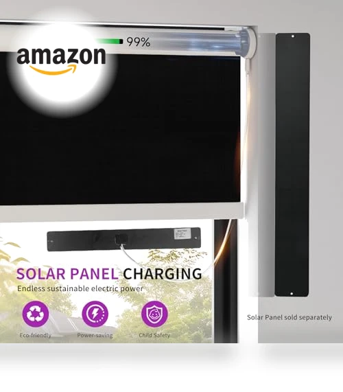 Motorized Blinds with Remote - Blackout Smart Roller Shades — Roller, Astomi
