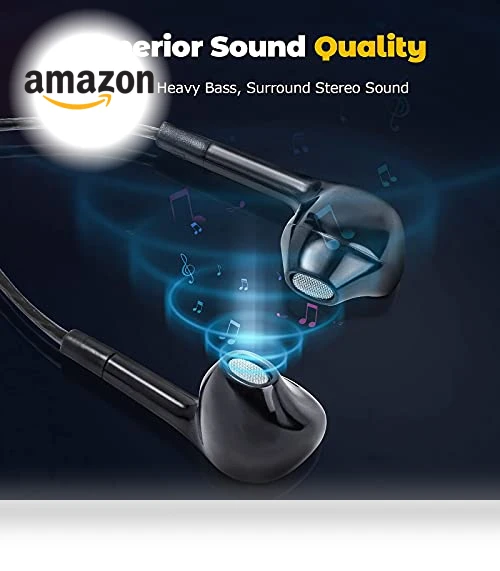 Noise Isolating Wired Earbuds with Microphone — In-Ear Headphones, Jogteg