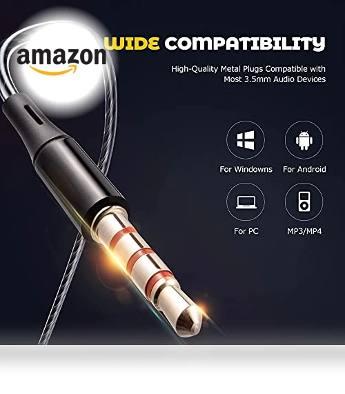 Noise Isolating Wired Earbuds with Microphone — In-Ear Headphones, Jogteg