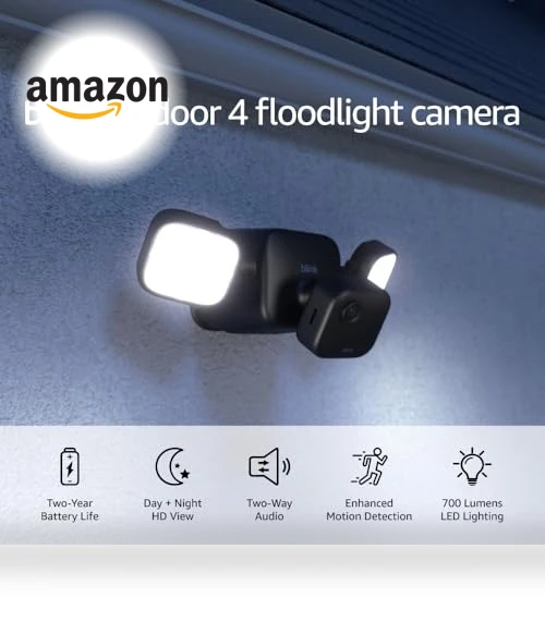 Outdoor Floodlight Camera — Smart Home Security, Blink