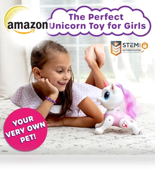 Robo Pets Unicorn Toy — Interactive Figures & Robots, Power Your Fun
