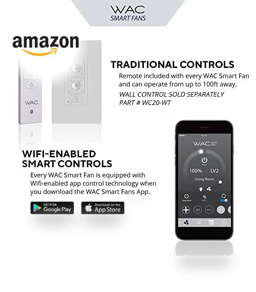 Smart Home Ceiling Fan with LED Light Kit — Ceiling Fan Lighting Solutions, WAC Lighting