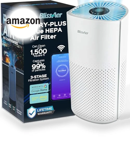 Smart WiFi & Voice Control True HEPA Air Purifier — Activated Carbon Air Purifiers, BlissAer