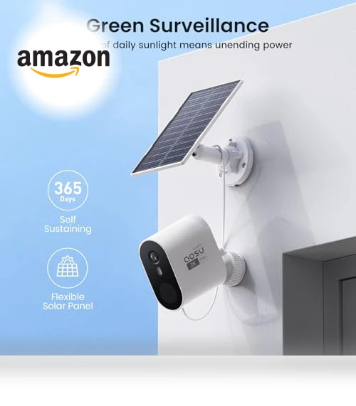Solar Security Cameras Wireless Outdoor — Smart Home Security, AOSU