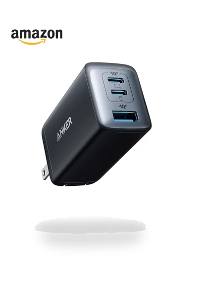 USB C Charger (Nano 65W), PPS 3-Port Fast Compact Foldable USB C Charger Block — Charging Solutions, Anker