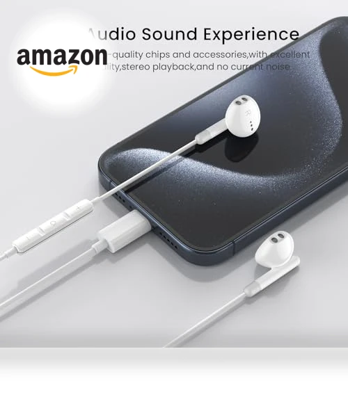 USB C Headphones with Microphone and Volume Control — In-Ear Headphones, BENEWY