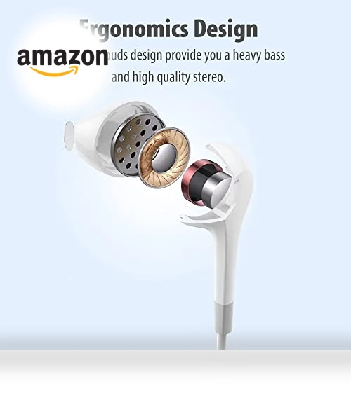 Wired Earbuds with Heavy Bass Stereo — In-Ear Headphones, HUOMU