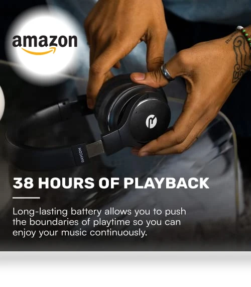 Wireless Bluetooth Over Ear Headphones with Active Noise Cancelling — In-Ear Headphones, Raycon