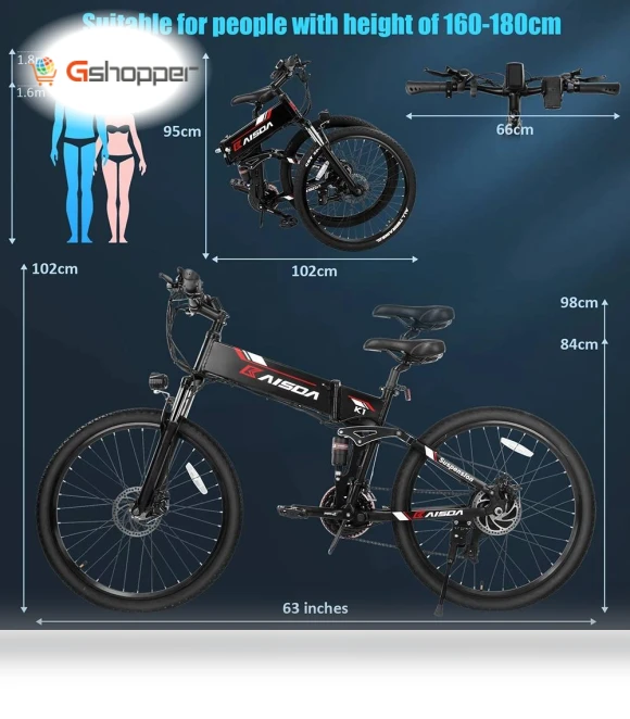 Foldable Mountain E-Bike — E-Bikes, KAISDA