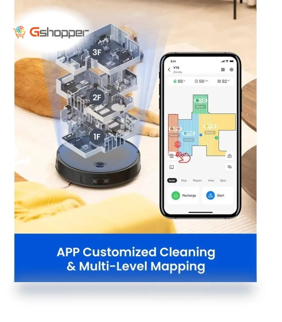 3-in-1 Robot Vacuum: Vacuum, Sweep, Mop All-in-one — Smart Cleaning Robots, Proscenic