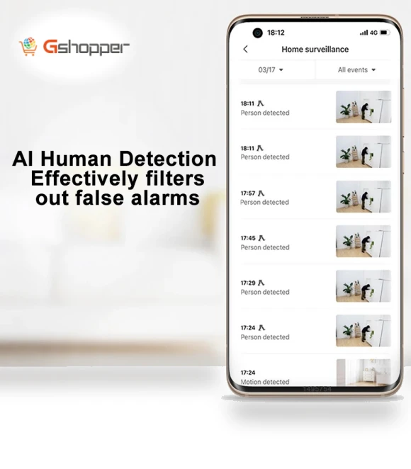360° PTZ Camera with HD Infrared Night Vision — Smart Home Security, Xiaomi