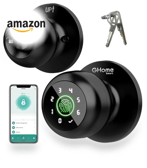 4-in-1 Smart Door Knob Fingerprint Door Lock — Smart Home Security, GHome Smart
