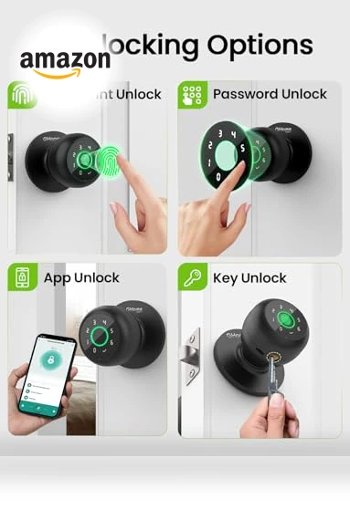 4-in-1 Smart Door Knob Fingerprint Door Lock — Smart Home Security, GHome Smart