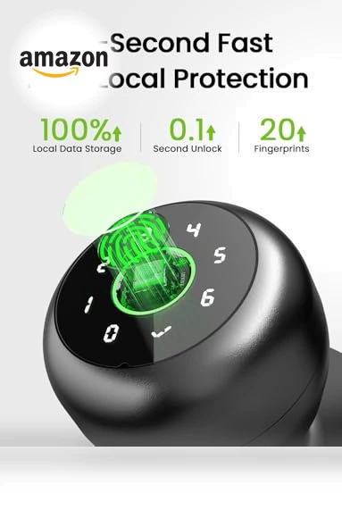 4-in-1 Smart Door Knob Fingerprint Door Lock — Smart Home Security, GHome Smart