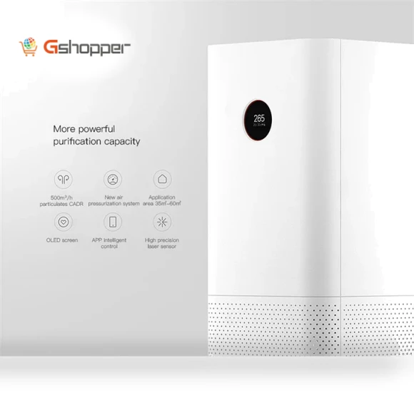 Air Purifier Pro with OLED Display and Laser Sensor — HEPA Air Purifiers, Xiaomi