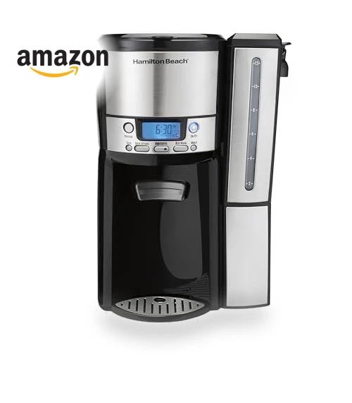 Coffee Maker with 12 Cup Capacity & Internal Storage Coffee Pot — Electric Blade Coffee Grinders, Hamilton Beach