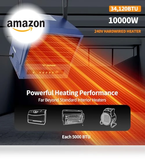Digital Fan-Forced Ceiling Mount Shop Heater — Portable Heating Solutions, TEMPWARE
