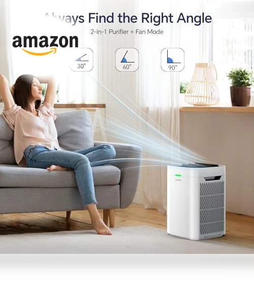 Double-Sided HEPA Air Purifier — Activated Carbon Air Purifiers, LUNINO