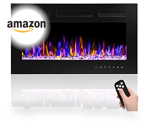 Electric Fireplace Wall Mounted and Recessed — Outdoor Fireplaces, BETELNUT