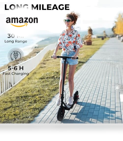Electric Scooter with 10" Tires and 600W Peak Motor — Electric Self-Balancing Scooters, SISIGAD