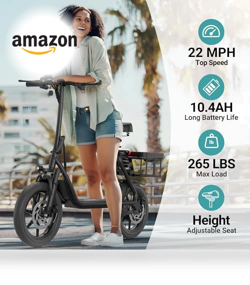 Electric Scooter with Seat — Electric Vehicles, NAVIC